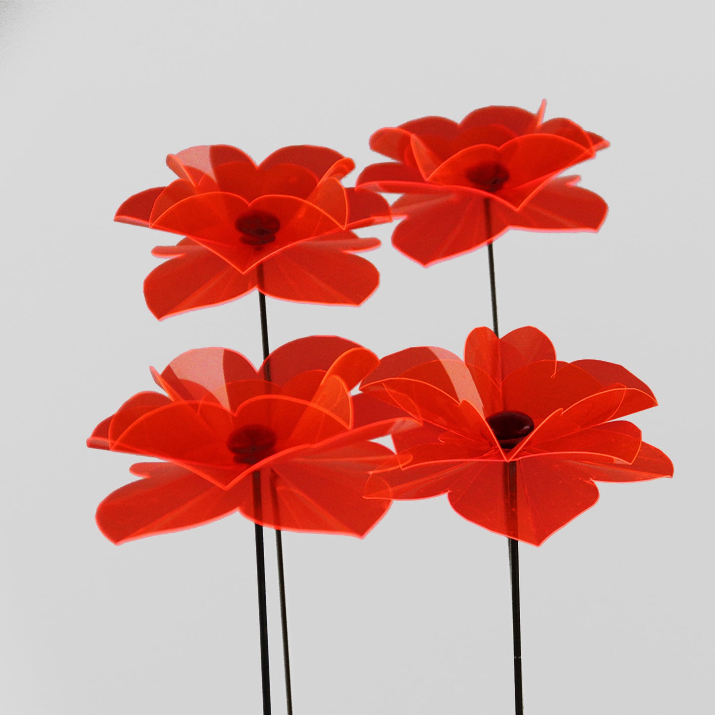 Poppy Flower Straight 1m, flower ca 12 cm diam