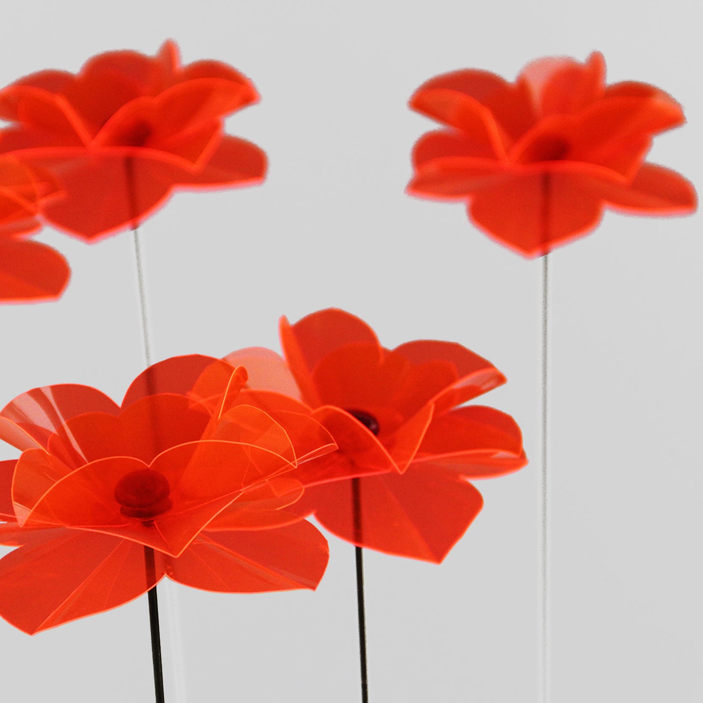 Poppy Flower Straight 1m, flower ca 12 cm diam