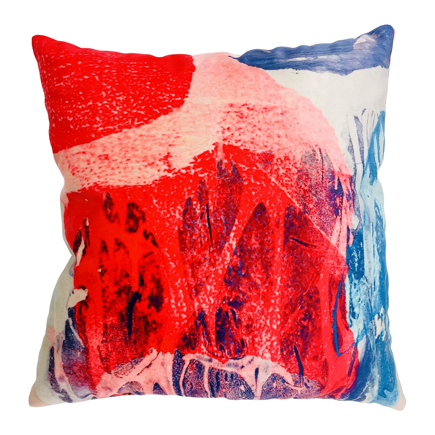 Luxuriöses Samtkissen mit elegantem rot 2 Muster – Forslund Design Studio