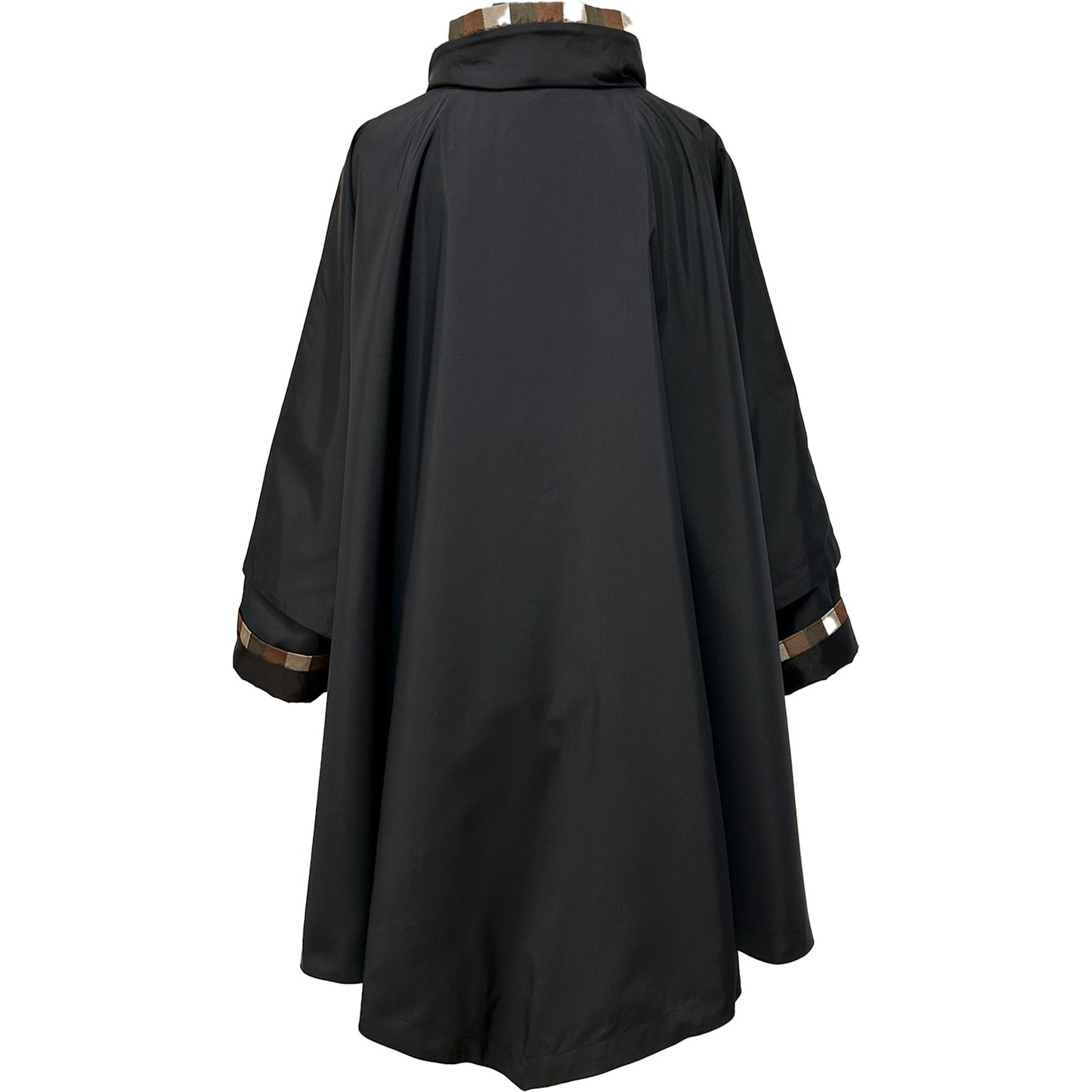 REGNJAKKE Black Fun Poncho Tip Brown