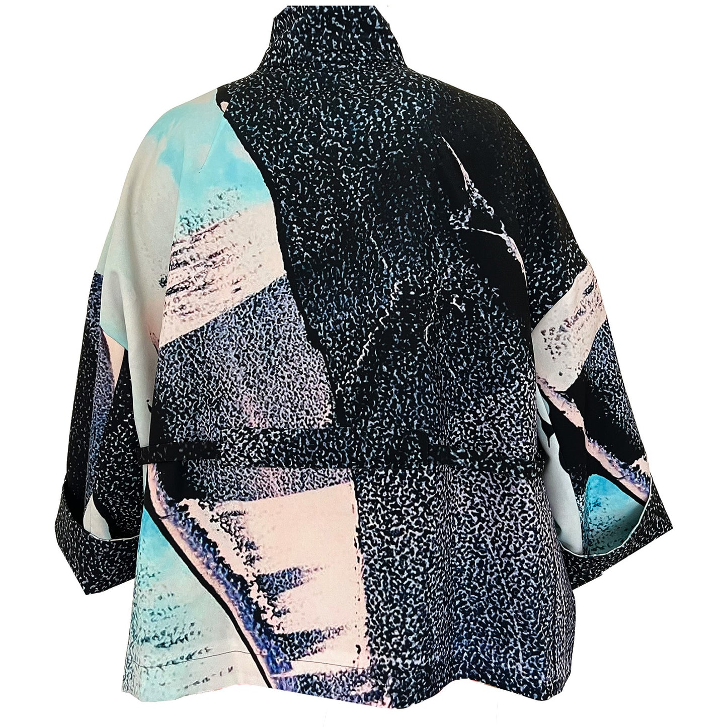 Square boxy Jacket print paint