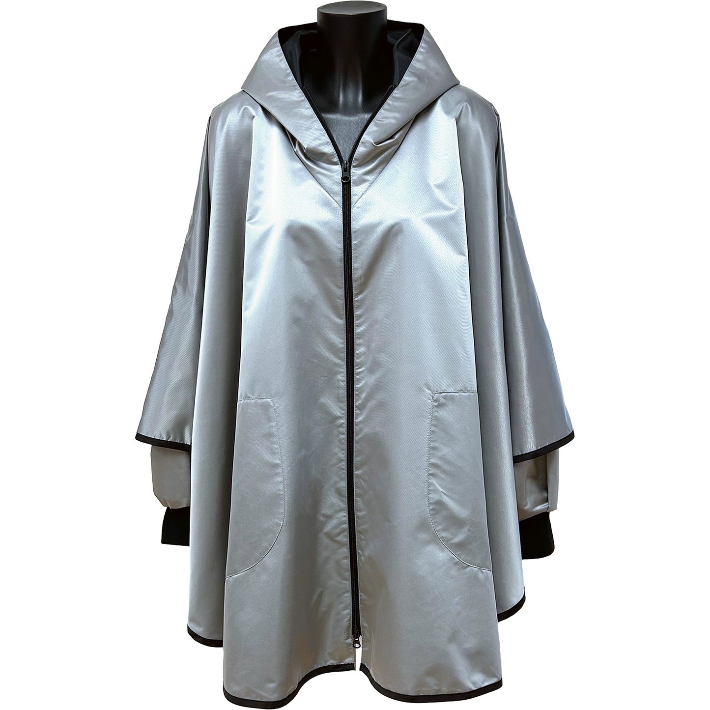 REGNSLAG/PONCHO Silvergrey