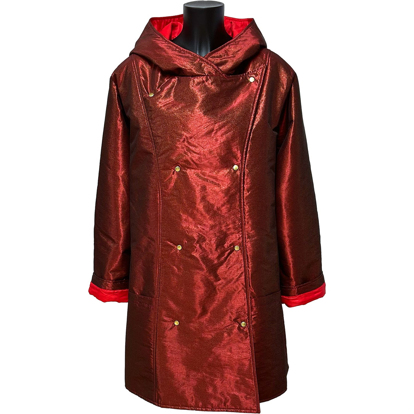 REGNJAKKE Shine High Fin Th Light Bordeux/Red