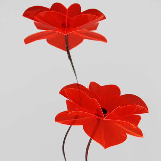 Poppy Flower Skev 1,8m, blomma ca 25 cm diam