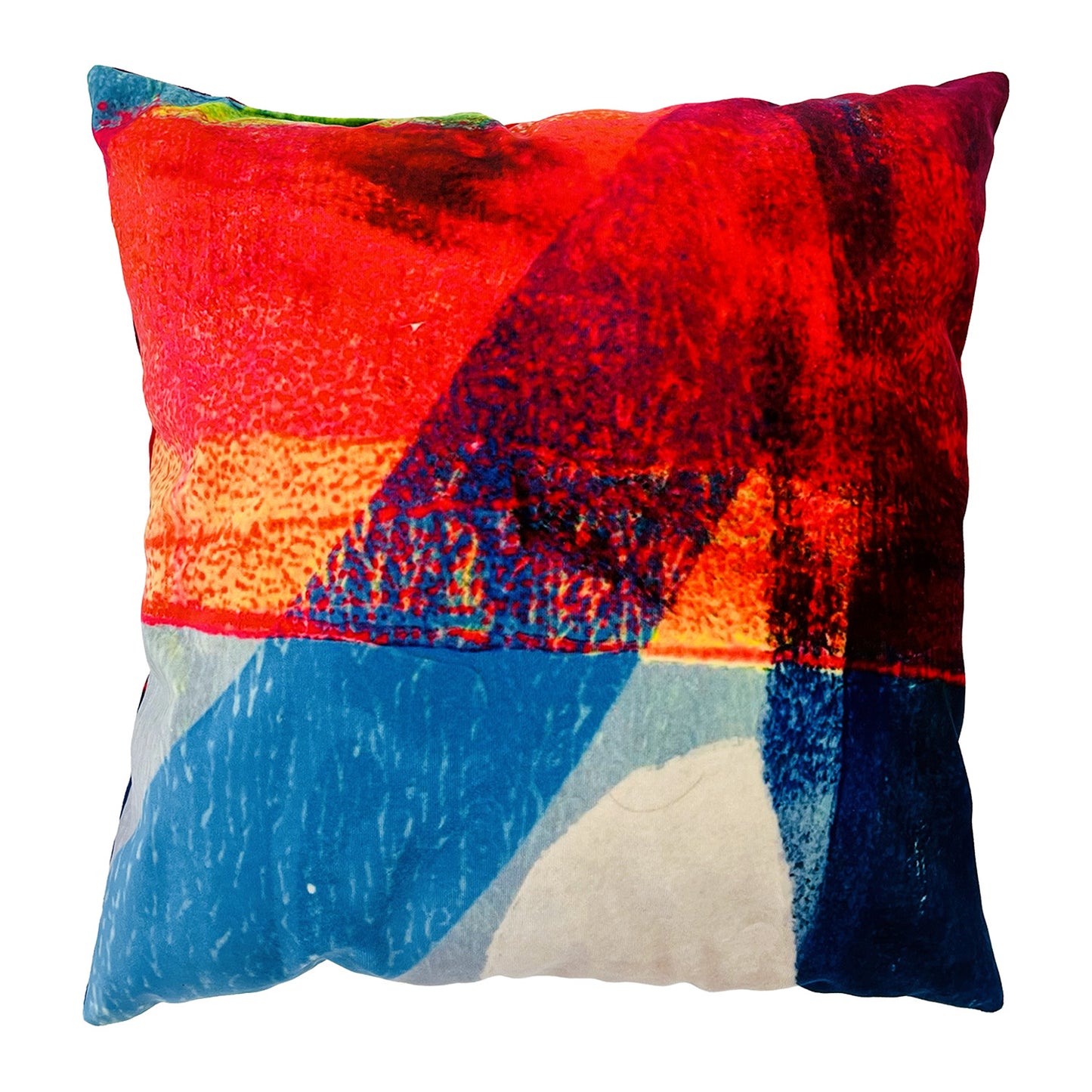Luxurious Velvet Elegant Pillow Red Pattern