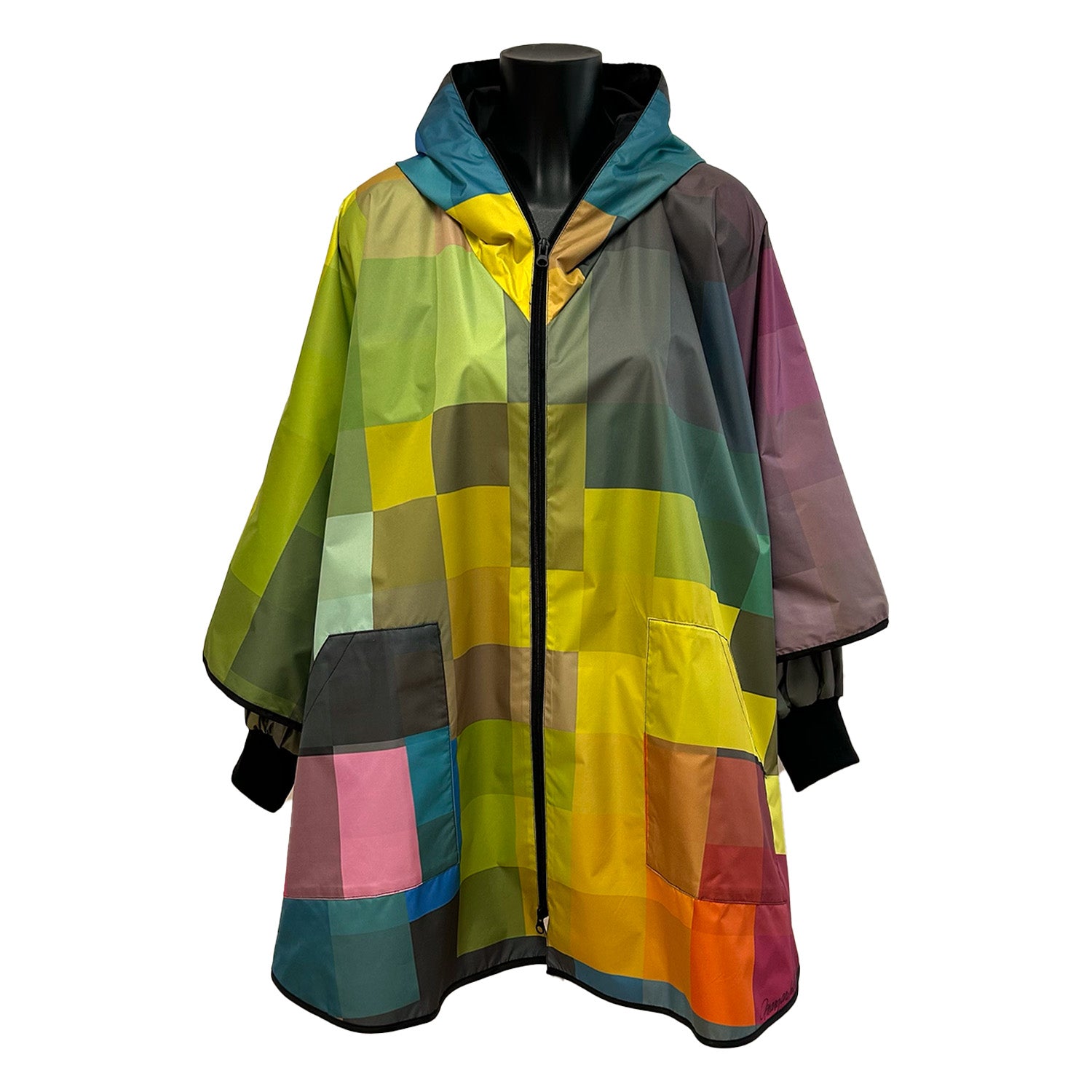 Pluvo Oversize Windbreaker Fashion Dunes. Clothing Print. Gifts for Women. Gifts for Men. Unisex Bicycle Jacket online Poncho