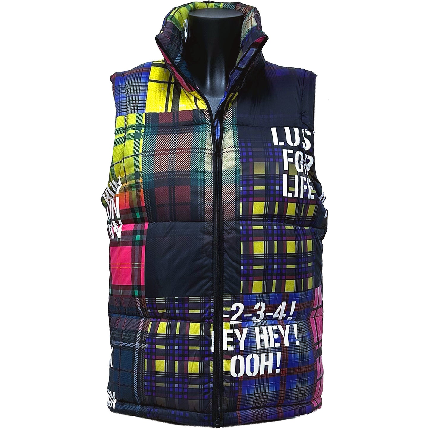 Tartan print Down Jacket Multi sale