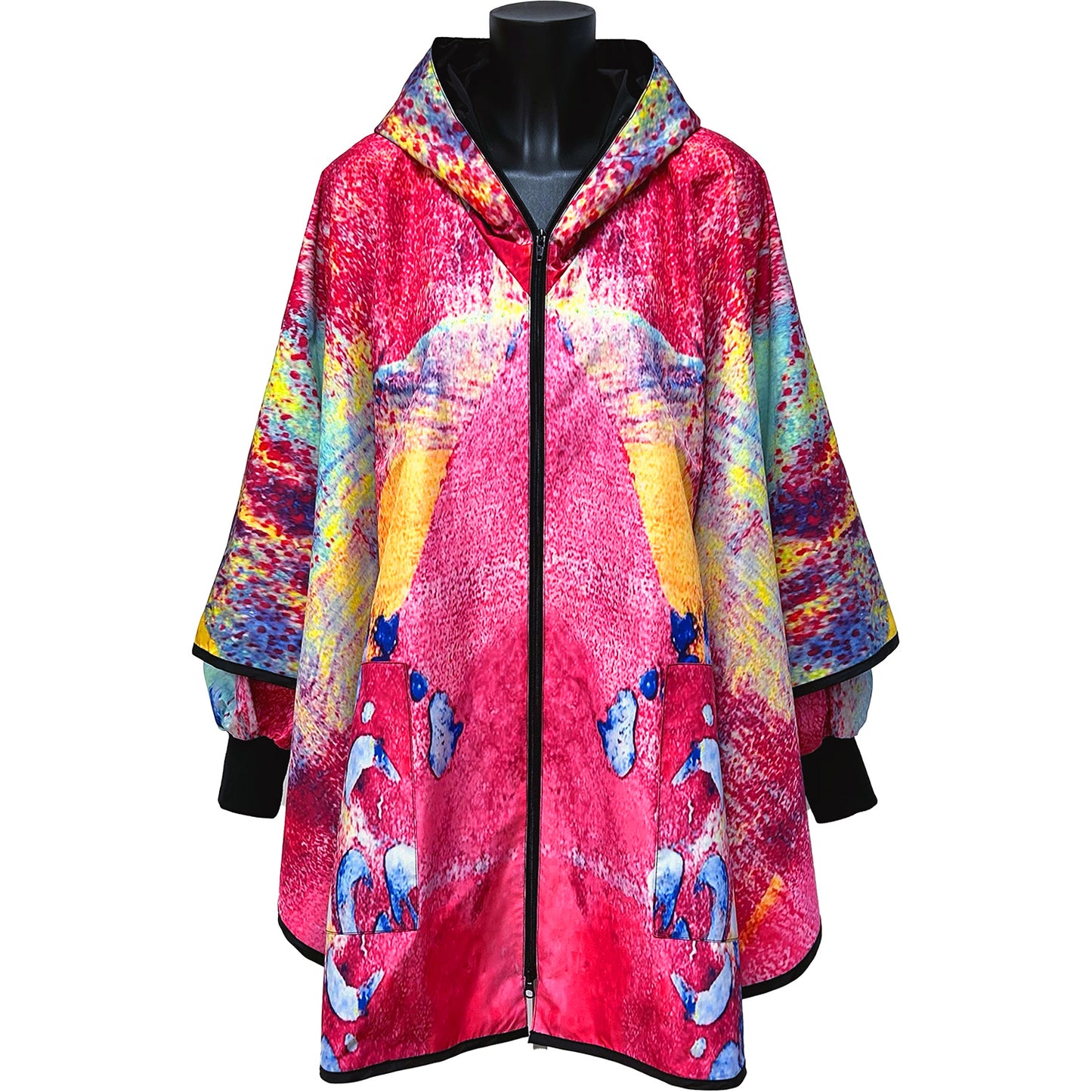 Bedruckter Poncho Summerbloom 4 x