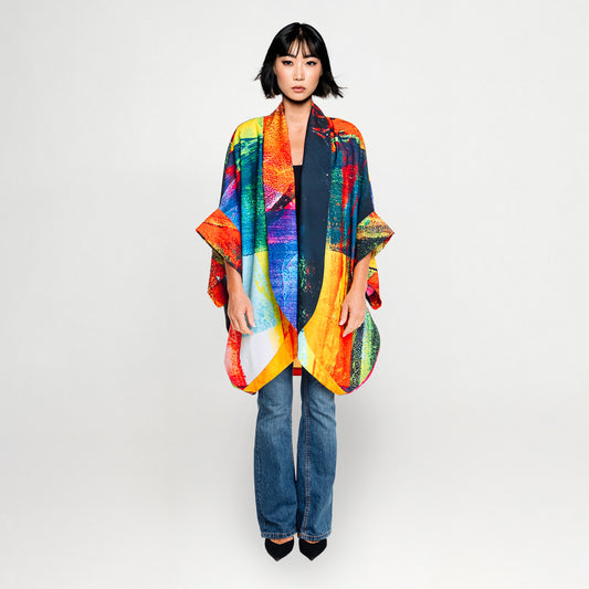 Round Art Kaftan Multi colours 1